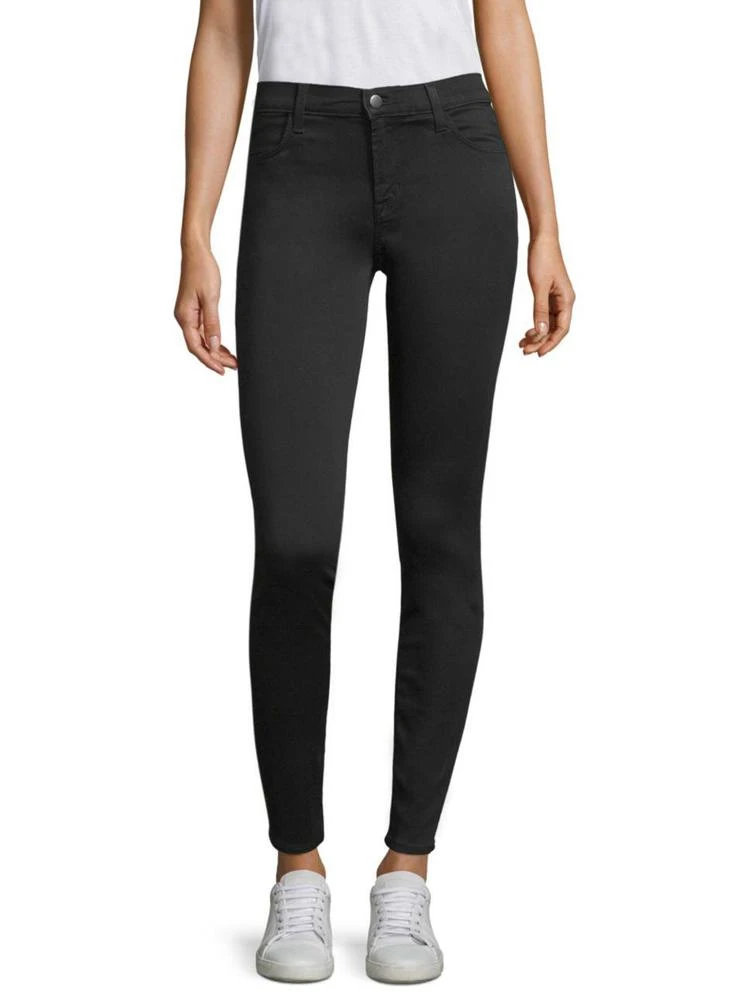 商品J Brand|620 Black Sateen Super Skinny Jeans,价格¥735,第1张图片