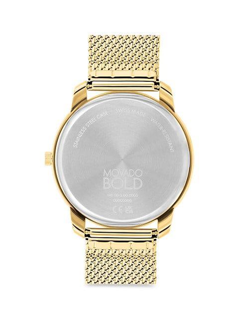 商品Movado|Bold Thin Ionic Light Gold-Plated Steel Bracelet Watch,价格¥5527,第5张图片详细描述