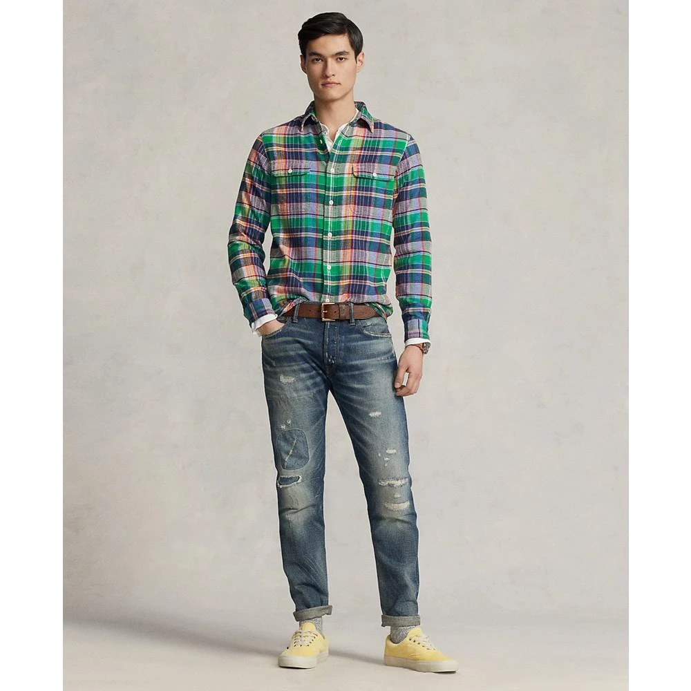 商品Ralph Lauren|Men's Cotton Classic-Fit Plaid Flannel Workshirt,价格¥1143,第5张图片详细描述