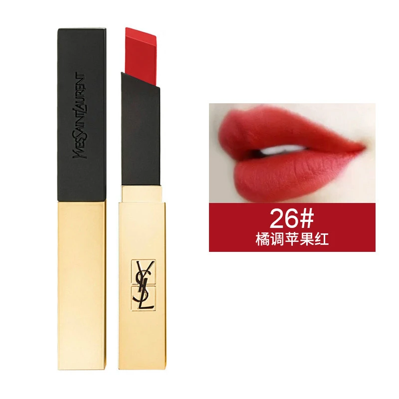 商品Yves Saint Laurent|【包邮装】YSL 圣罗兰 口红哑光细管纯口红小金条#26 2.2g,价格¥341,第1张图片