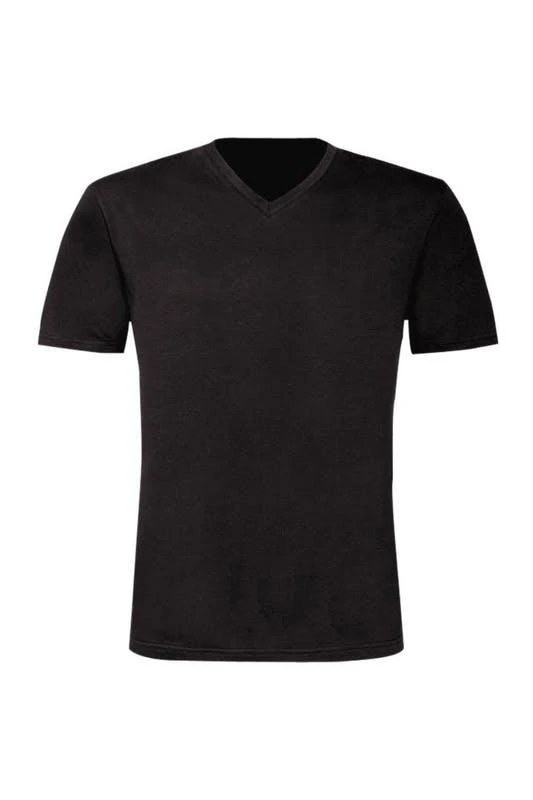 商品B&C|B&C Mens Exact V-Neck Short Sleeve T-Shirt (Black),价格¥102,第1张图片