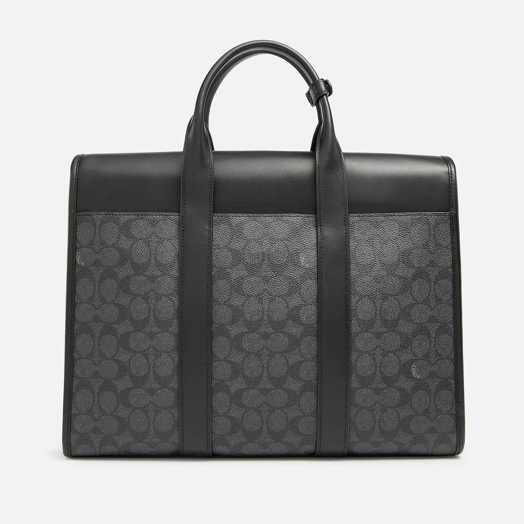商品Coach|Coach Men's Gotham Signature Canvas Portfolio Bag - Charcoal/Black,价格¥6049,第3张图片详细描述