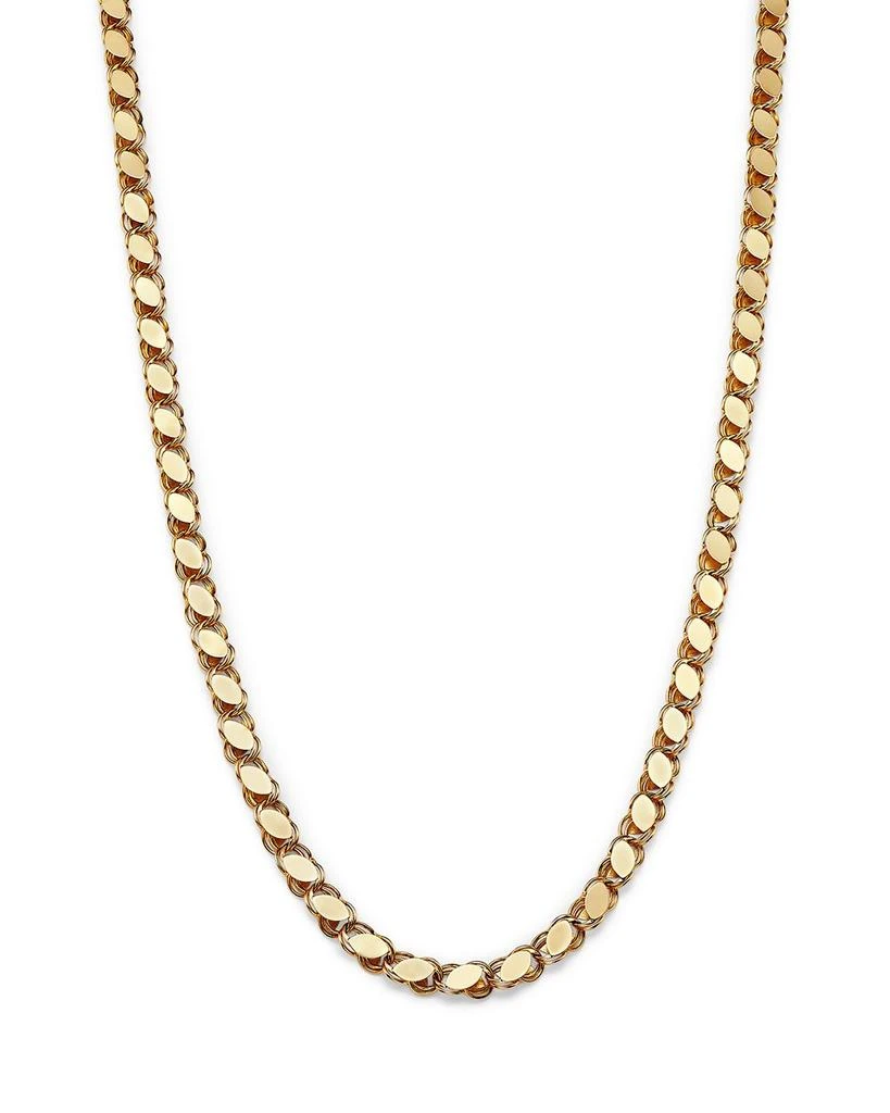 商品Alberto Amati|14K Yellow Gold High-Polished Wide Link Collar Necklace, 18",价格¥10965,第1张图片