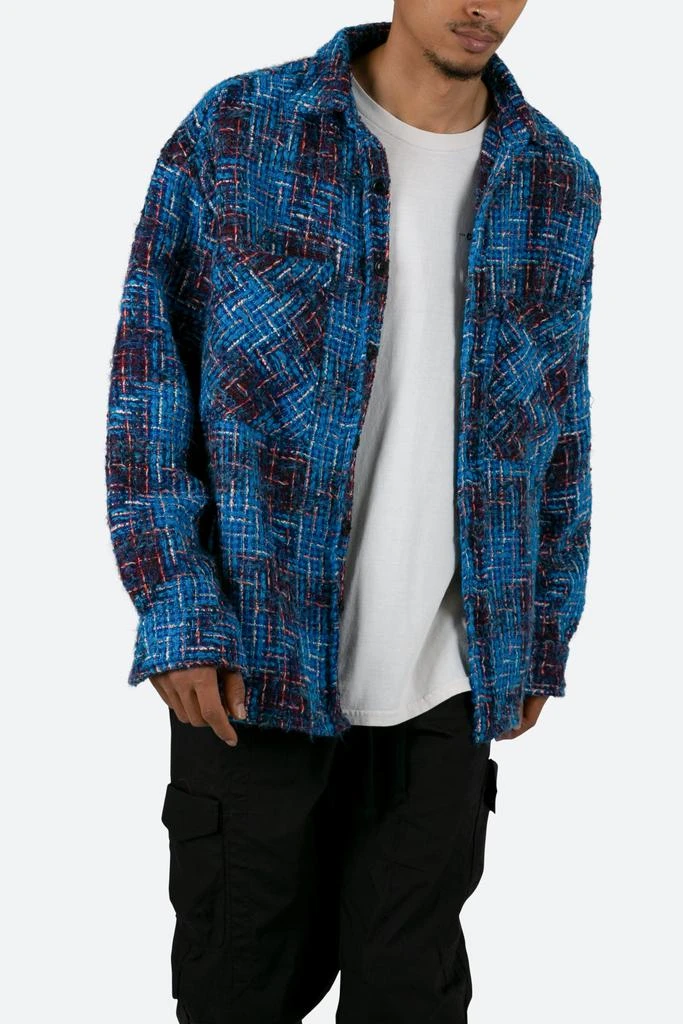 商品MNML|Heavyweight Woven Flannel - Blue/Black,价格¥519,第3张图片详细描述