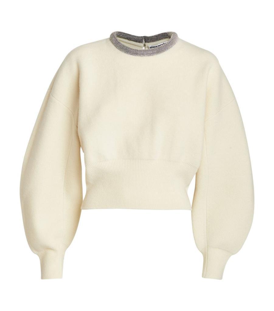 商品Alexander Wang|Crystal-Trim Sweater,价格¥7545,第1张图片