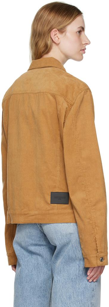 Tan Spread Collar Jacket商品第3张图片规格展示