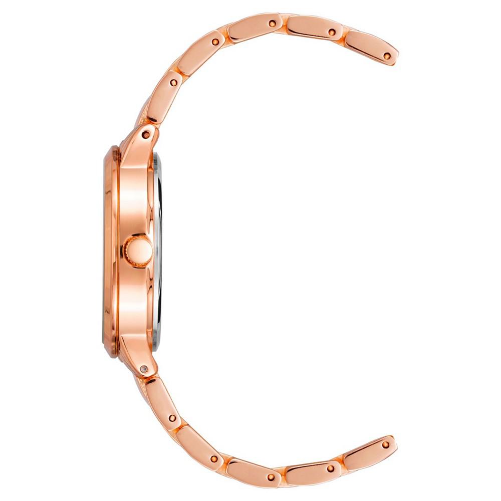 Women's Link Bracelet Watch in Rose Gold-Tone Metal with Gray Enamel, 32mm商品第2张图片规格展示