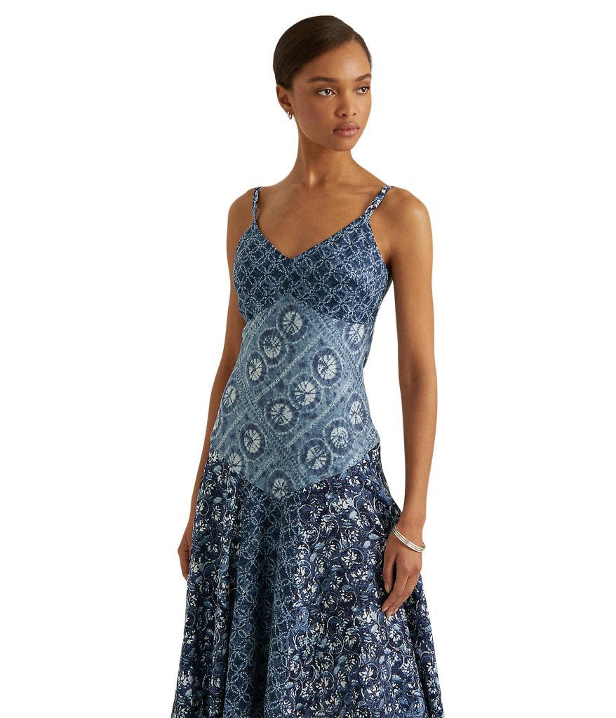 商品Ralph Lauren|Petite Patchwork-Print Linen Sleeveless Dress,价格¥975,第6张图片详细描述