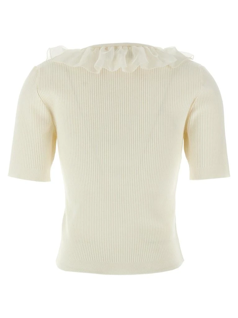 商品Alessandra Rich|Alessandra Rich Bow Ruffled T-Shirt,价格¥4708,第2张图片详细描述