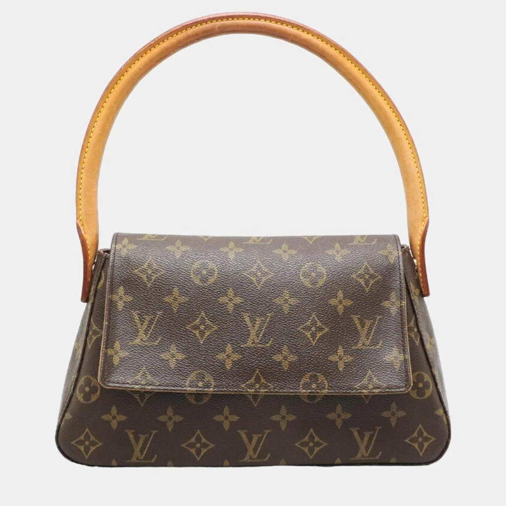 商品[二手商品] Louis Vuitton|Louis Vuitton Brown Canvas Monogram Mini Looping Shoulder Bag,价格¥9706,第1张图片