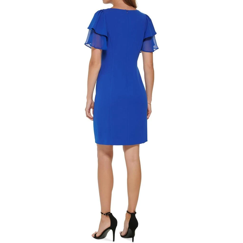 商品DKNY|Womens Solid Polyester Sheath Dress,价格¥613,第2张图片详细描述