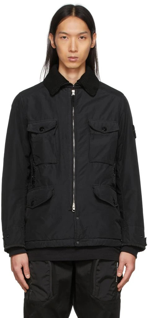 商品Stone Island|Black Micropile David Light-TC Coat,价格¥6379,第1张图片