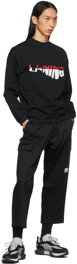 商品Li-Ning|Black Cotton Cargo Pants,价格¥494,第6张图片详细描述