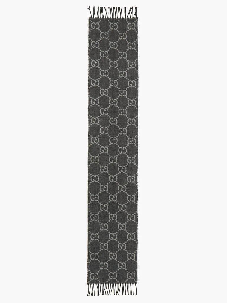 商品Gucci|GG logo-jacquard wool scarf,价格¥3654,第4张图片详细描述