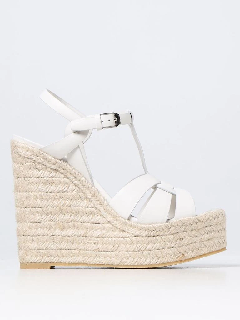 商品Yves Saint Laurent|Saint Laurent wedge leather espadrilles,价格¥6404,第1张图片