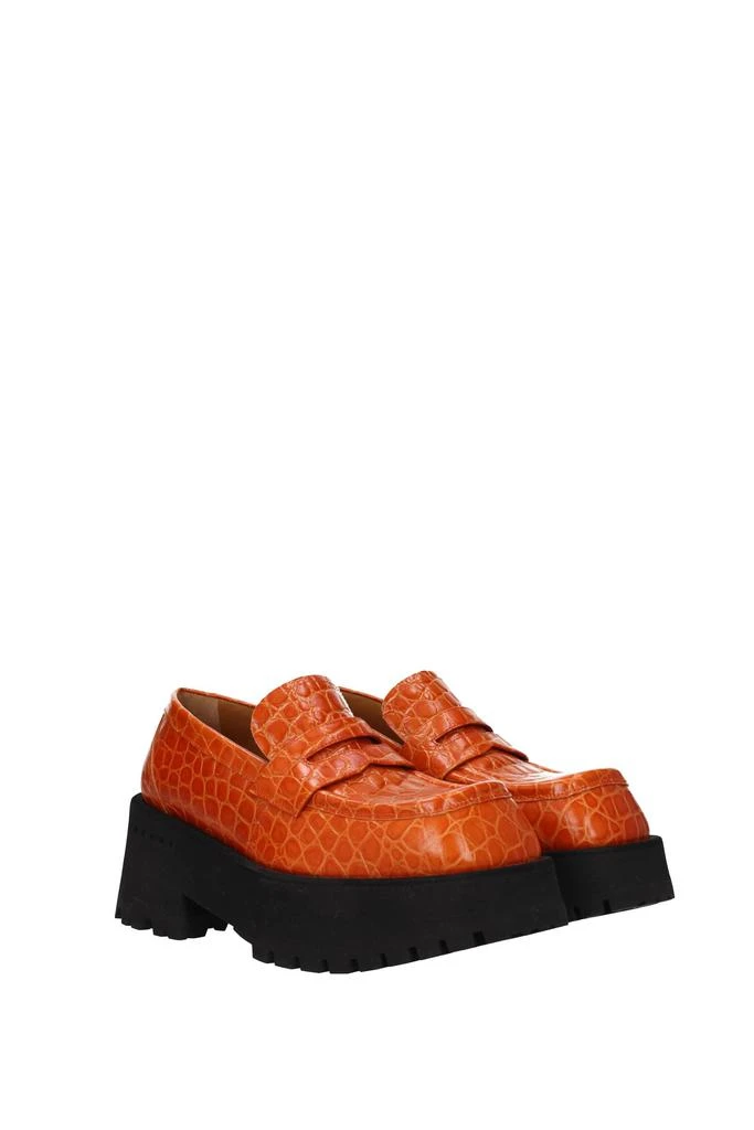 商品Marni|Loafers Leather Orange Dragon Fire,价格¥3032,第2张图片详细描述