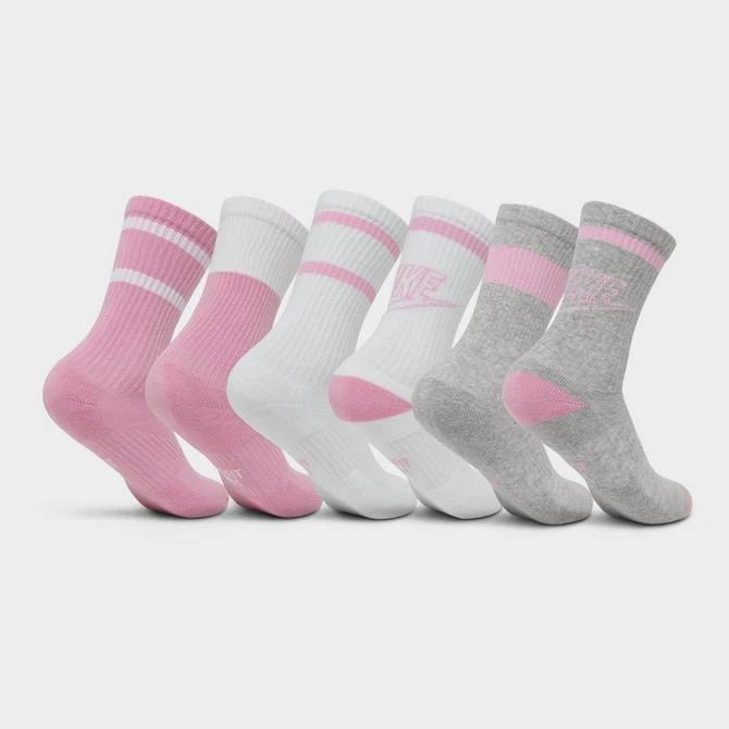 商品NIKE|Kids' Nike Everyday Cushioned Crew Socks (6-Pack),价格¥164,第2张图片详细描述