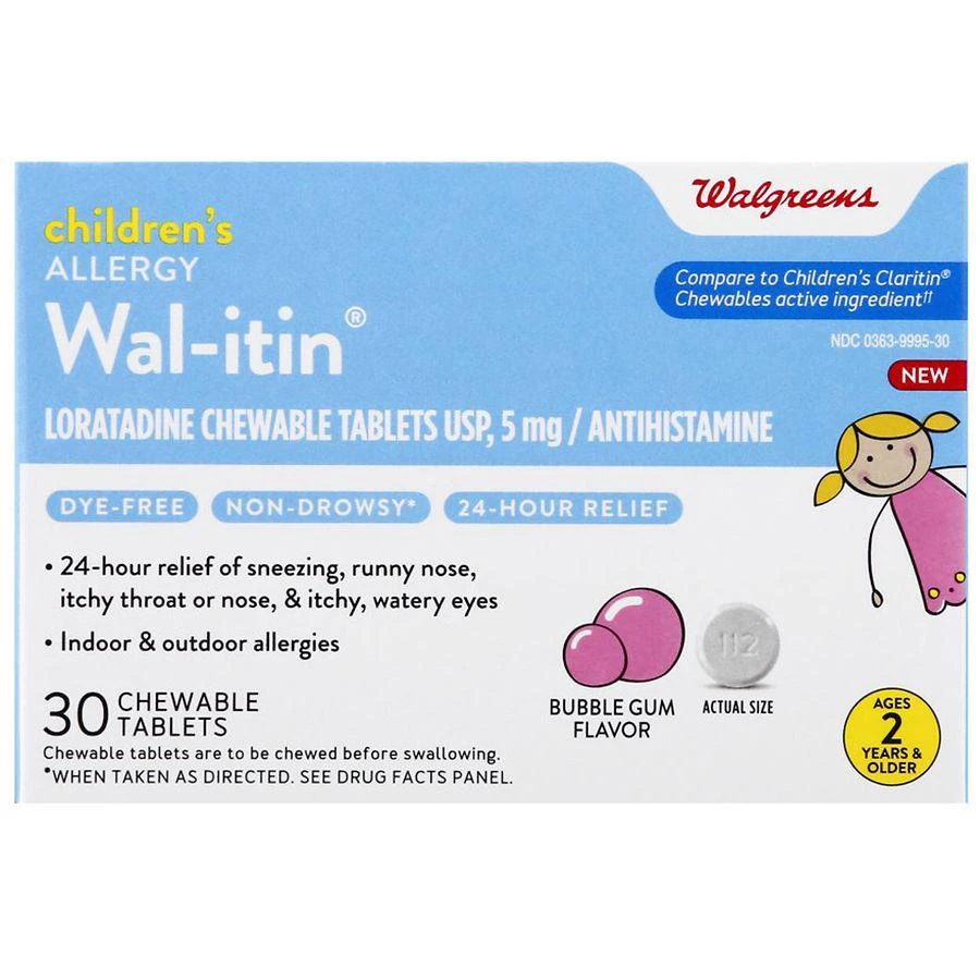 商品Walgreens|Wal-itin Dye Free Chewable Tablets,价格¥208,第1张图片