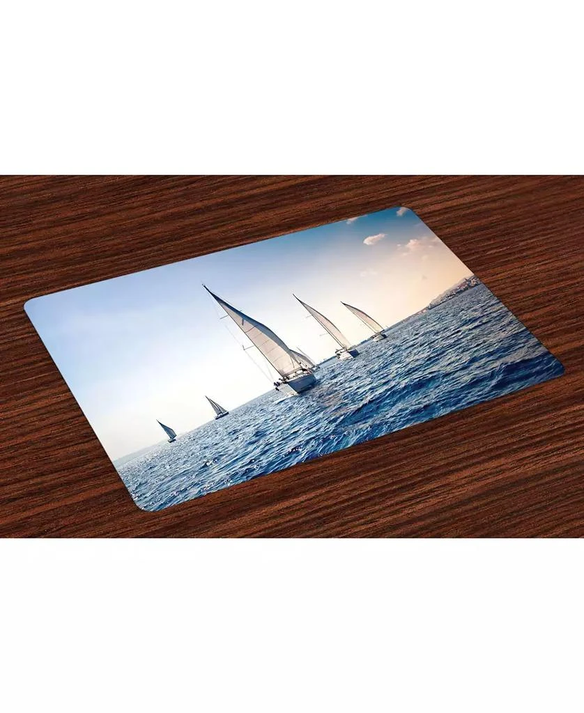 商品Ambesonne|Nautical Place Mats, Set of 4,价格¥225,第1张图片