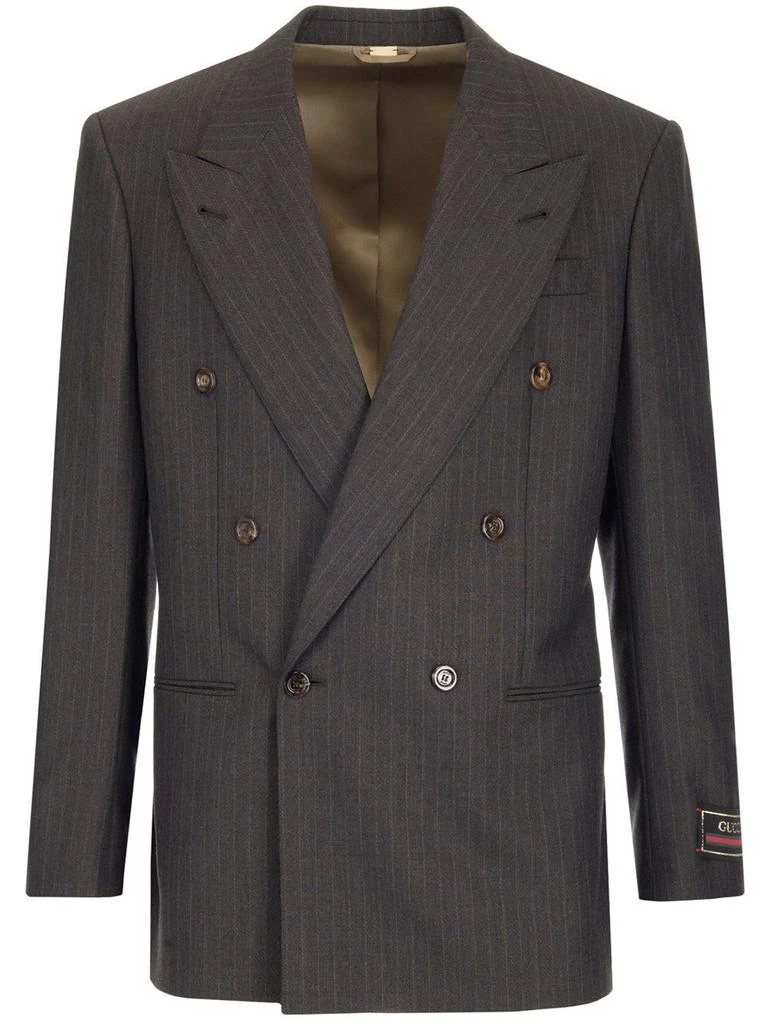 商品Gucci|Gucci Houndstooth Stripe Jacket,价格¥16940,第1张图片