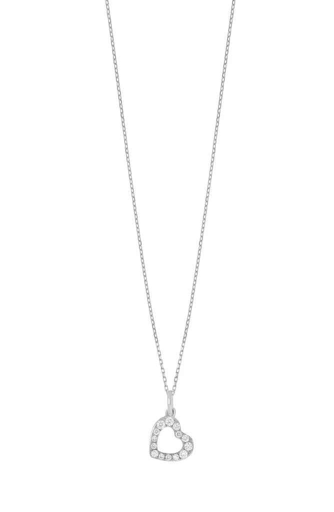 商品Carrière Jewelry|Open Heart Diamond Pendant Necklace - 0.13ct.,价格¥3083,第1张图片