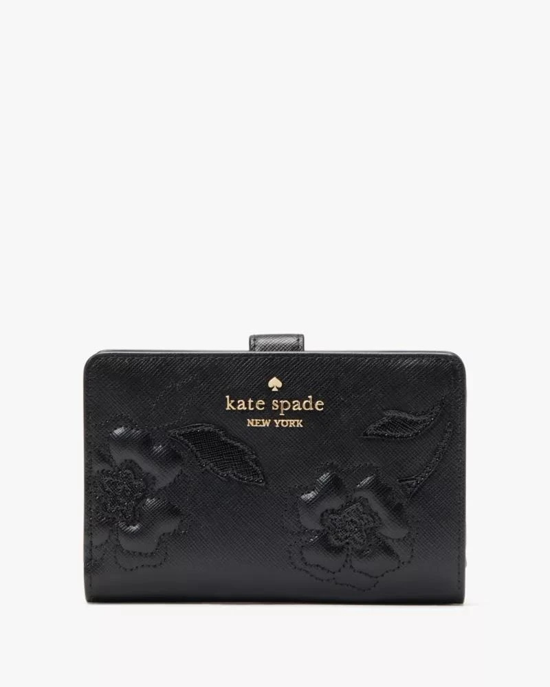 商品Kate Spade|Madison Floral Applique Medium Bifold Wallet,价格¥476,第1张图片