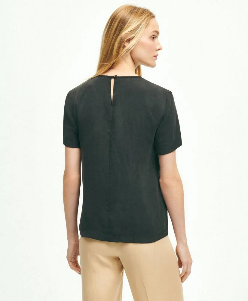 商品Brooks Brothers|Soft Icons Short-Sleeve Blouse,价格¥439,第2张图片详细描述