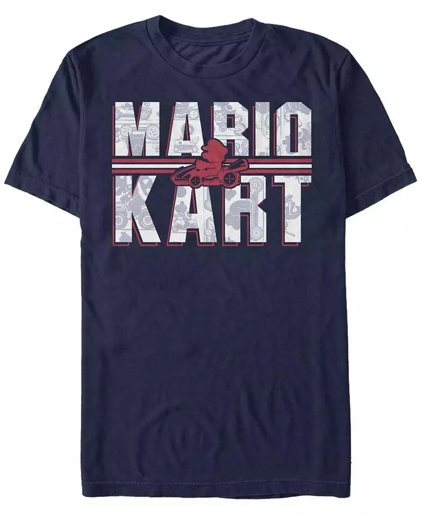 商品Nintendo|Nintendo Men's Mario Kart Shadowed Logo Short Sleeve T-Shirt,价格¥196,第1张图片