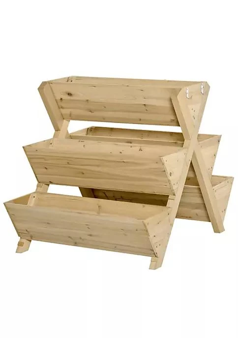 商品Outsunny|Raised Garden Bed Freestanding Planter Stand With 5 Planting Boxes And 4 Hooks Good For Herbs Flowers Or Vegetables In Patio Balcony Indoor Outdoor,价格¥1420,第2张图片详细描述