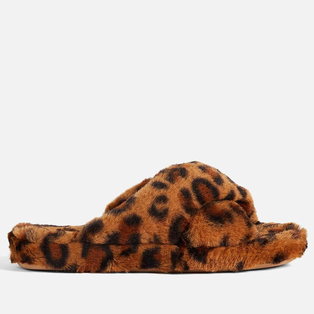 商品Ted Baker London|TED BAKER WOMEN'S ELYNA LEOPARD PRINT MULE SLIPPERS - BROWN,价格¥177,第1张图片