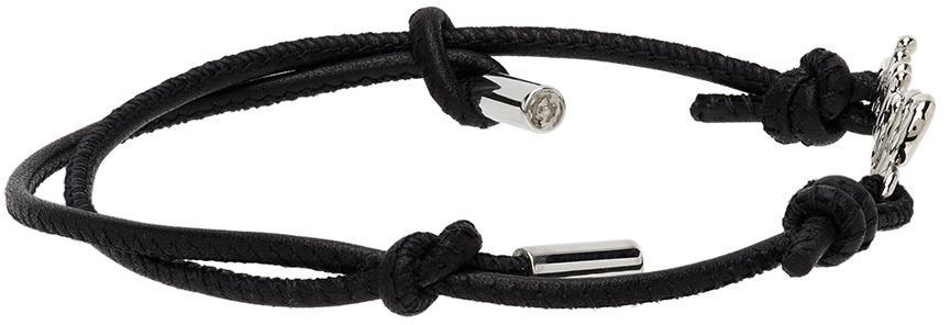 商品Marni|Black & Silver Logo Script Bracelet,价格¥686,第7张图片详细描述