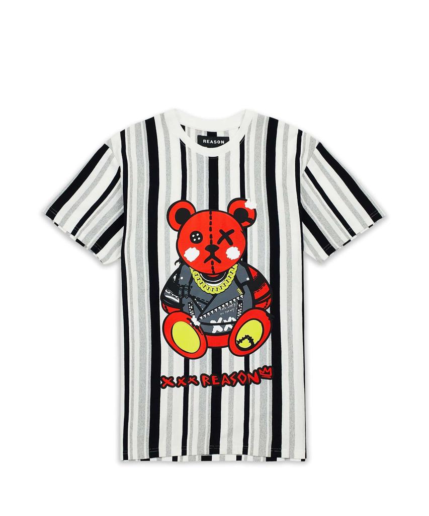 Punk Teddy Stripe Graphic Tee商品第2张图片规格展示