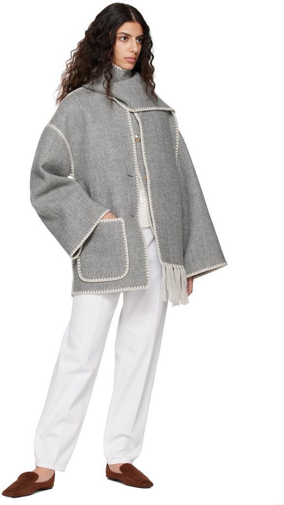 商品Totême|Gray Scarf Jacket,价格¥6922,第6张图片详细描述