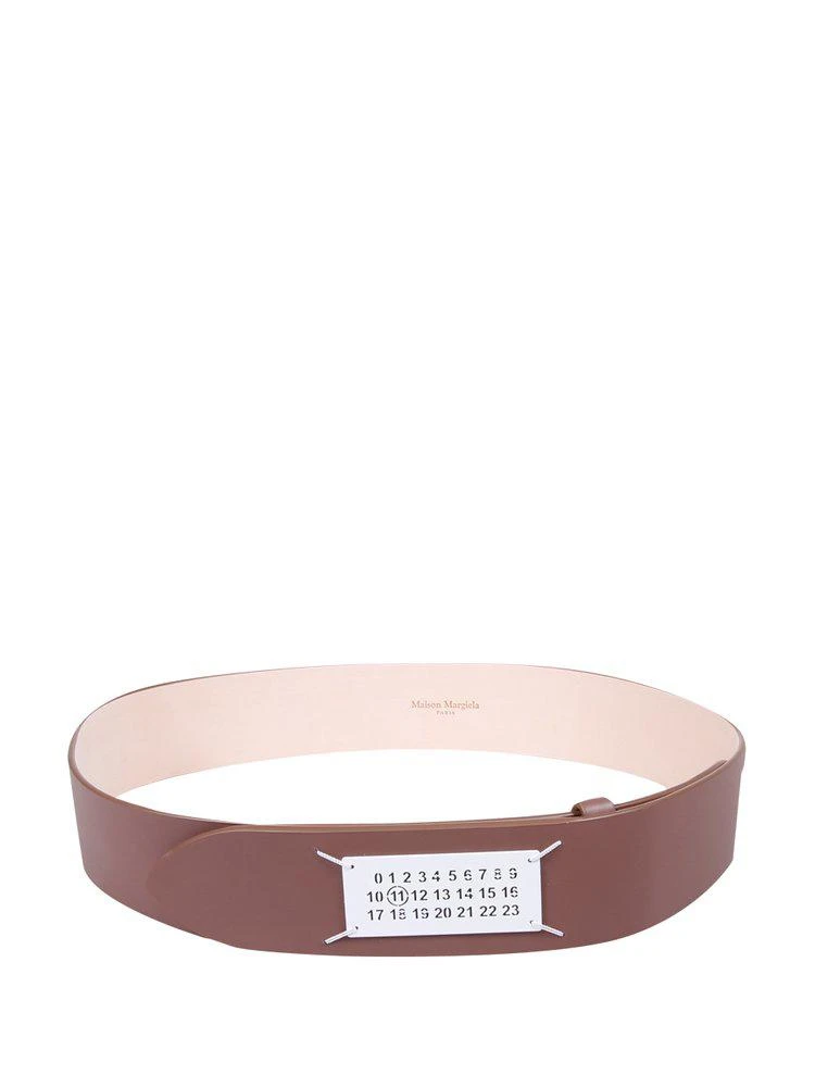 商品MAISON MARGIELA|Maison Margiela Pointed Tip Logo Patch Belt,价格¥1431,第1张图片