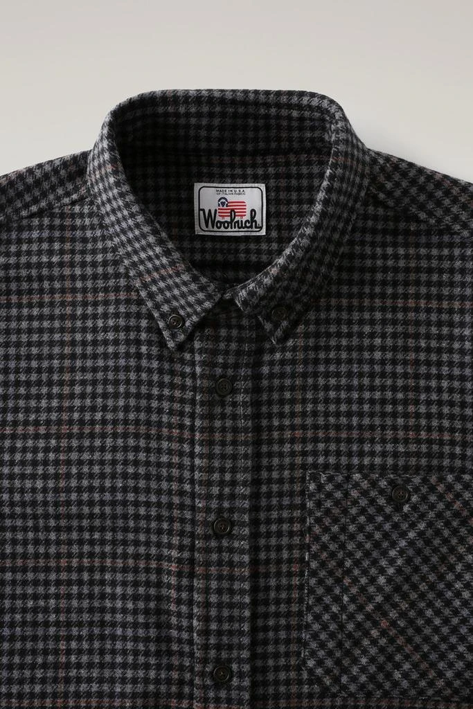 商品Woolrich|Wool Blend Trout Run Plaid Flannel Shirt - Men - Gray,价格¥1184,第2张图片详细描述