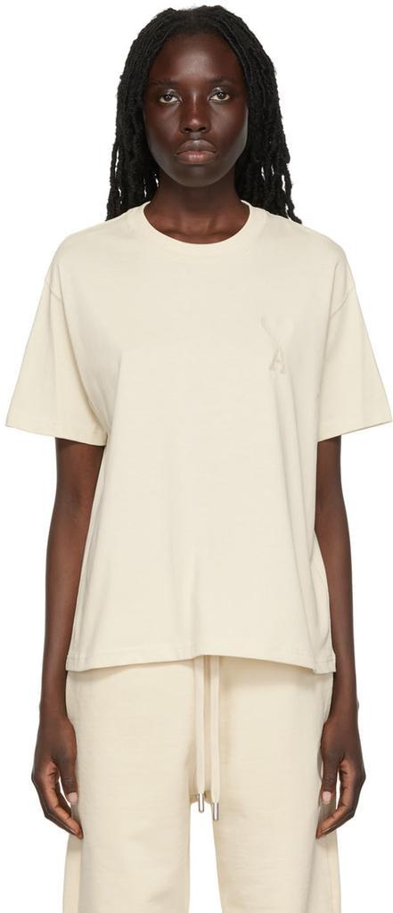 商品AMI|Beige Ami de Cœur T-Shirt,价格¥511,第1张图片