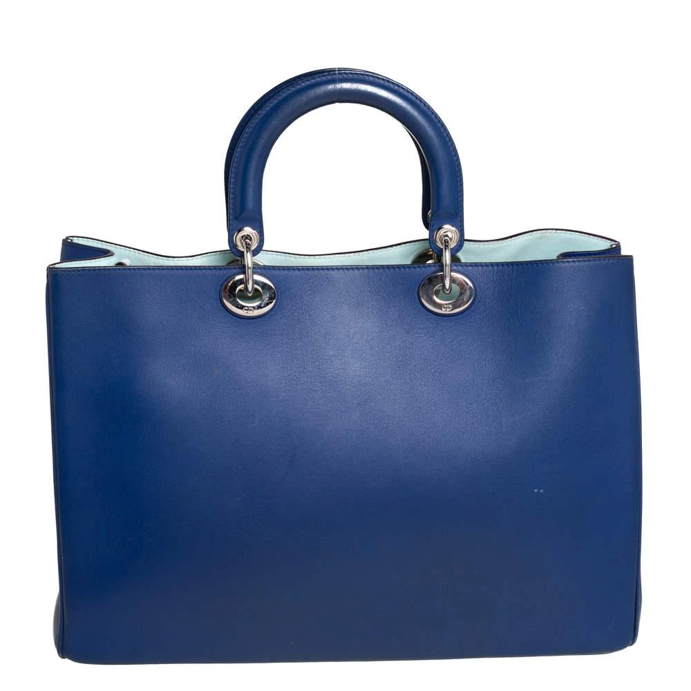 商品[二手商品] Dior|Dior Blue Leather Large Diorissimo Shopper Tote,价格¥4605,第4张图片详细描述