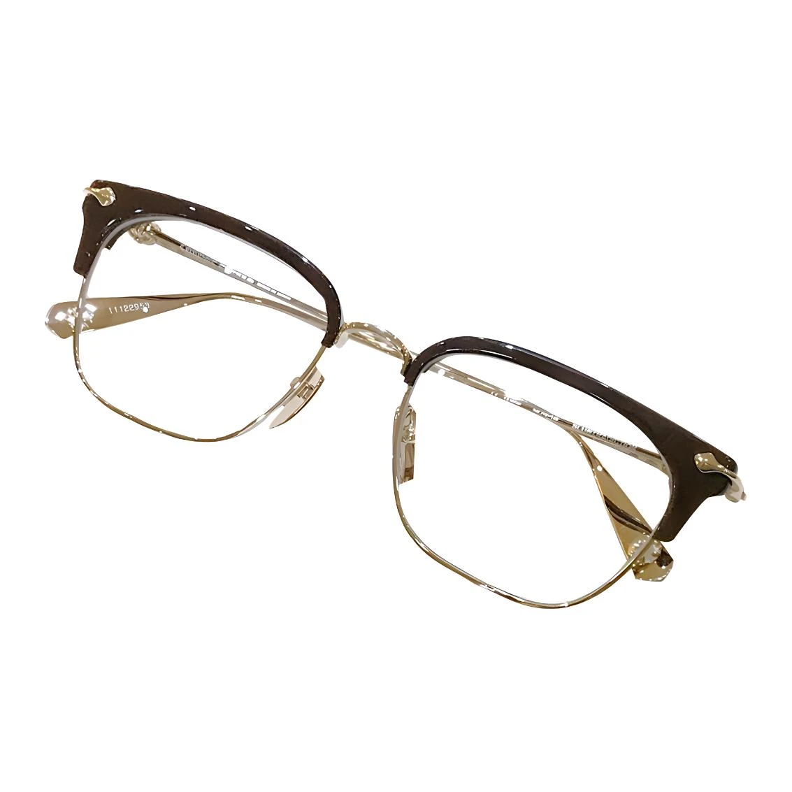 商品[国内直发] Chrome Hearts|【可配度数】  个性前卫 克罗心 银饰十字架花卉打造 钛合金 方形 光学镜架 男女同款情侣款,价格¥22053,第8张图片详细描述
