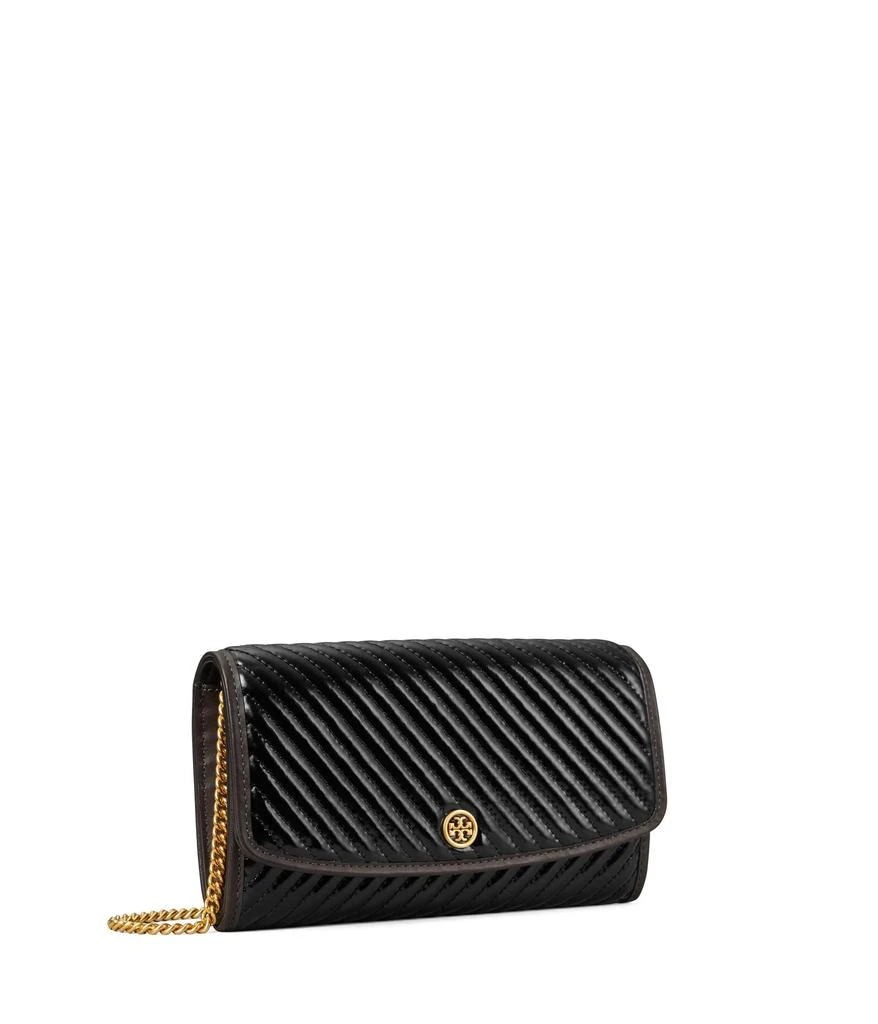 Tory Burch Robinson Patent Puffy Quilted Chain Wallet 2