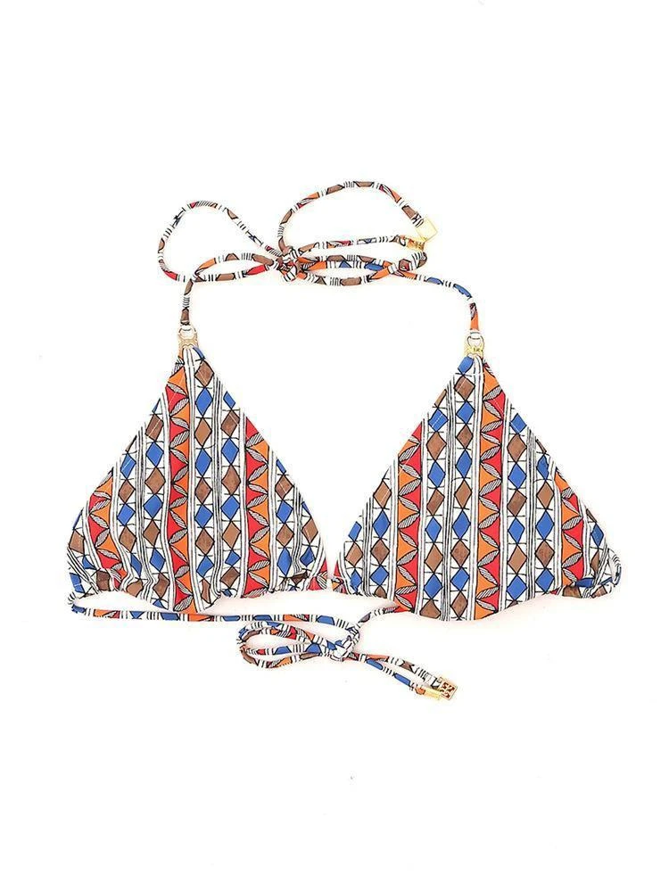 商品Tory Burch|Tory Burch Printed Triangle Bikini Top,价格¥458,第1张图片