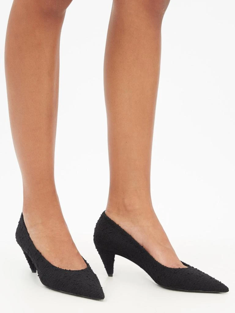 商品Yves Saint Laurent|Loli point-toe bouclé-tweed pumps,价格¥5473,第3张图片详细描述