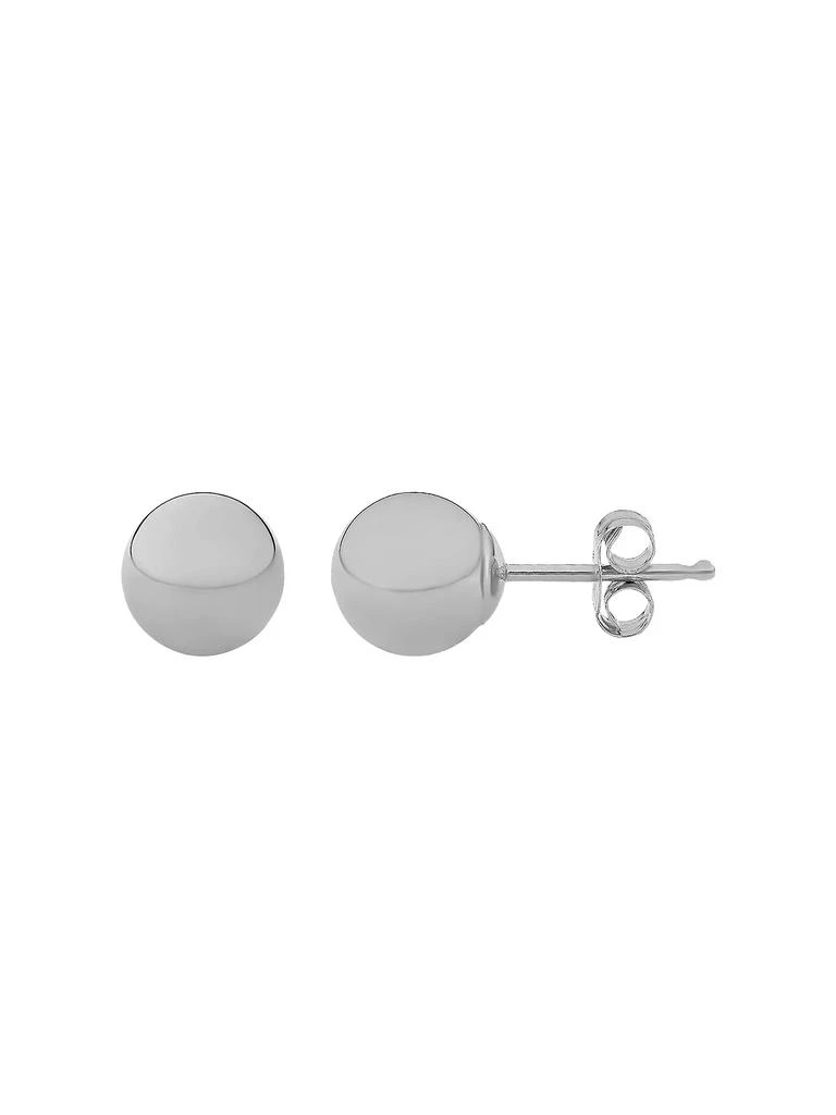 商品Oradina|14K White Solid Gold Have A Ball Studs,价格¥506,第4张图片详细描述