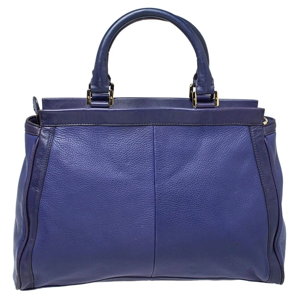 商品[二手商品] Tory Burch|Tory Burch Purple Leather Hannah Tote,价格¥2010,第4张图片详细描述