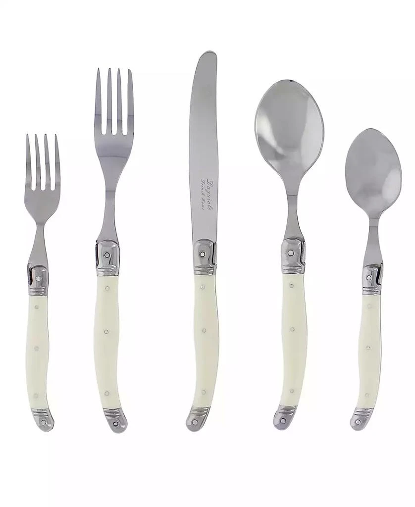 商品French Home|Laguiole 20 Piece Stainless Steel Flatware Set, Service for 4,价格¥1266,第1张图片