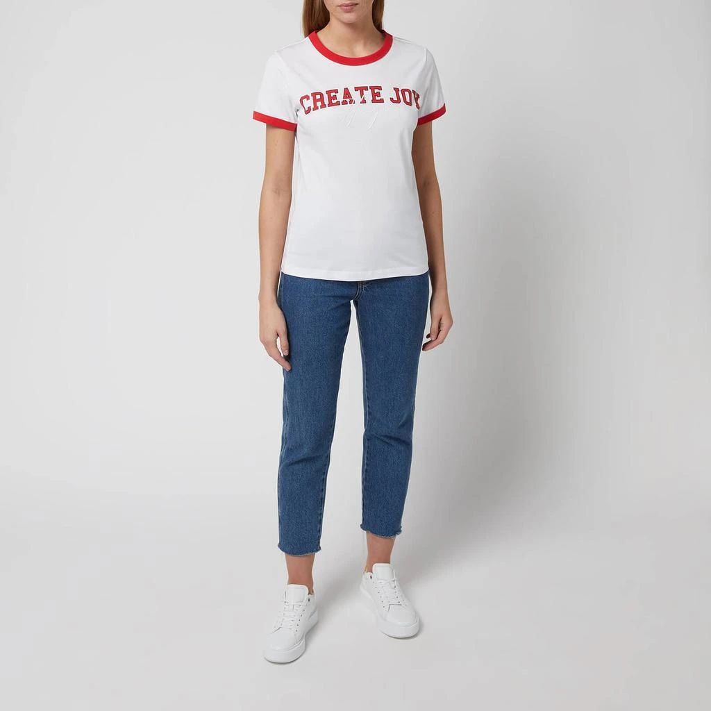 商品Hugo Boss|HUGO Women's Denisse T-Shirt - White,价格¥210,第3张图片详细描述