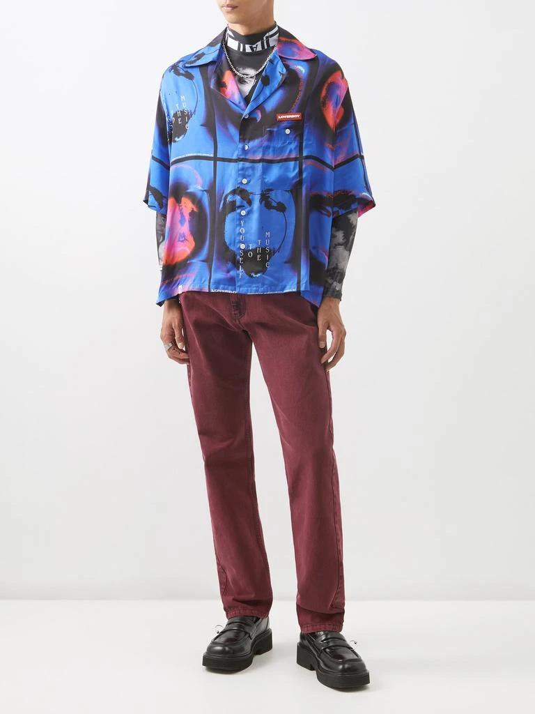 商品Charles Jeffrey Loverboy|X George Allen printed satin short-sleeved shirt,价格¥2093,第2张图片详细描述