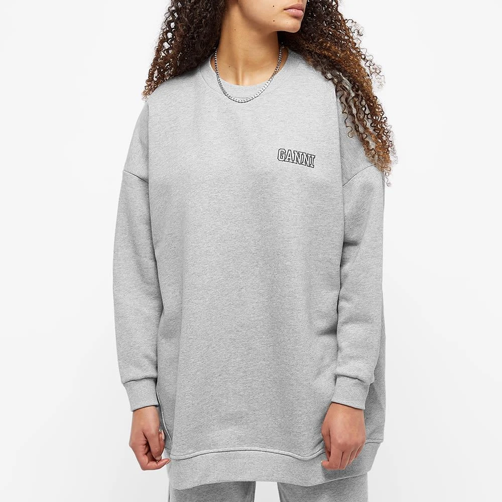 商品Ganni|GANNI Software Logo Longline Crew Sweat,价格¥1314,第3张图片详细描述