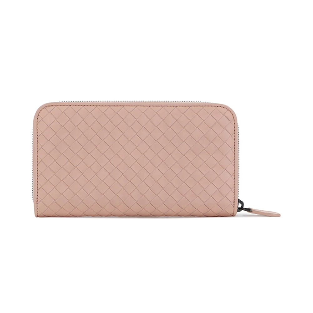 BOTTEGA VENETA 女士粉色皮革拉链钱包 114076-V001N-6813 商品