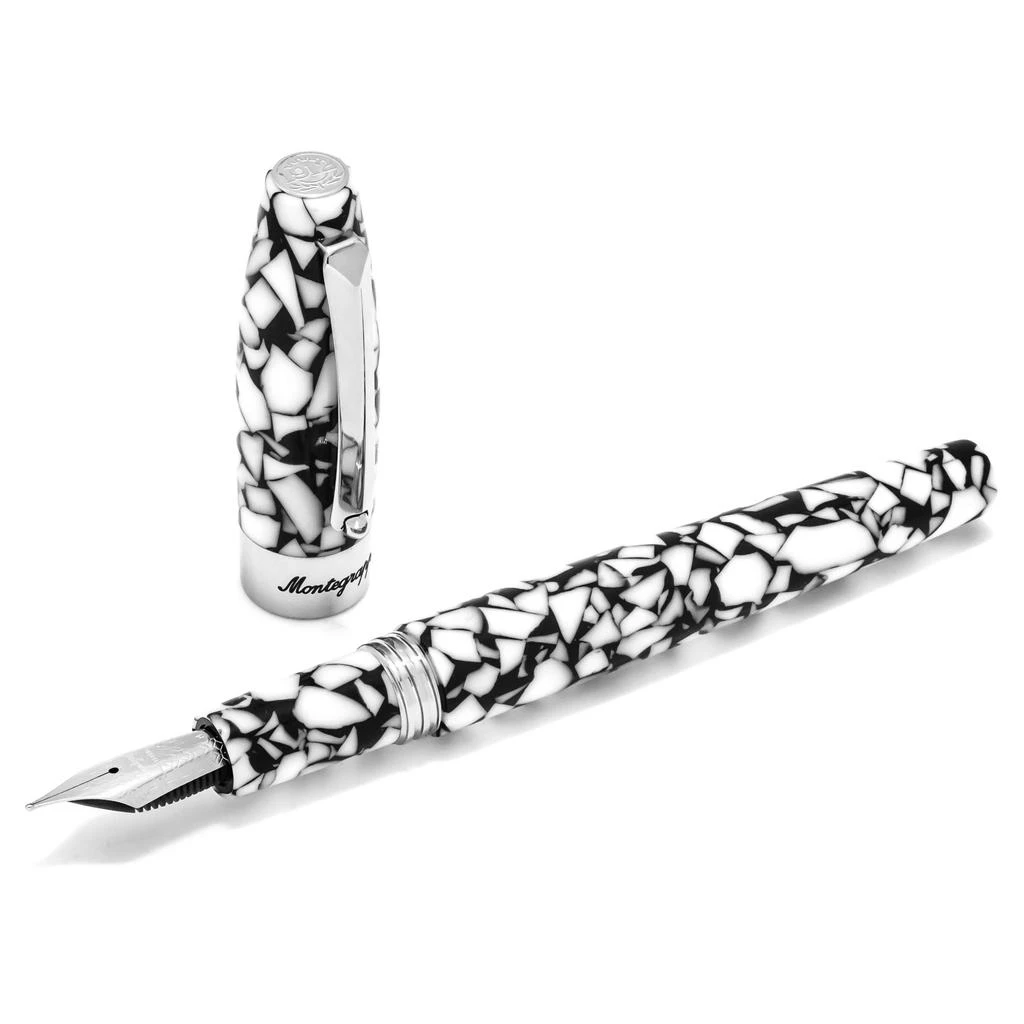 商品Montegrappa|Montegrappa时尚黑白马赛克不锈钢钢笔,价格¥835,第2张图片详细描述