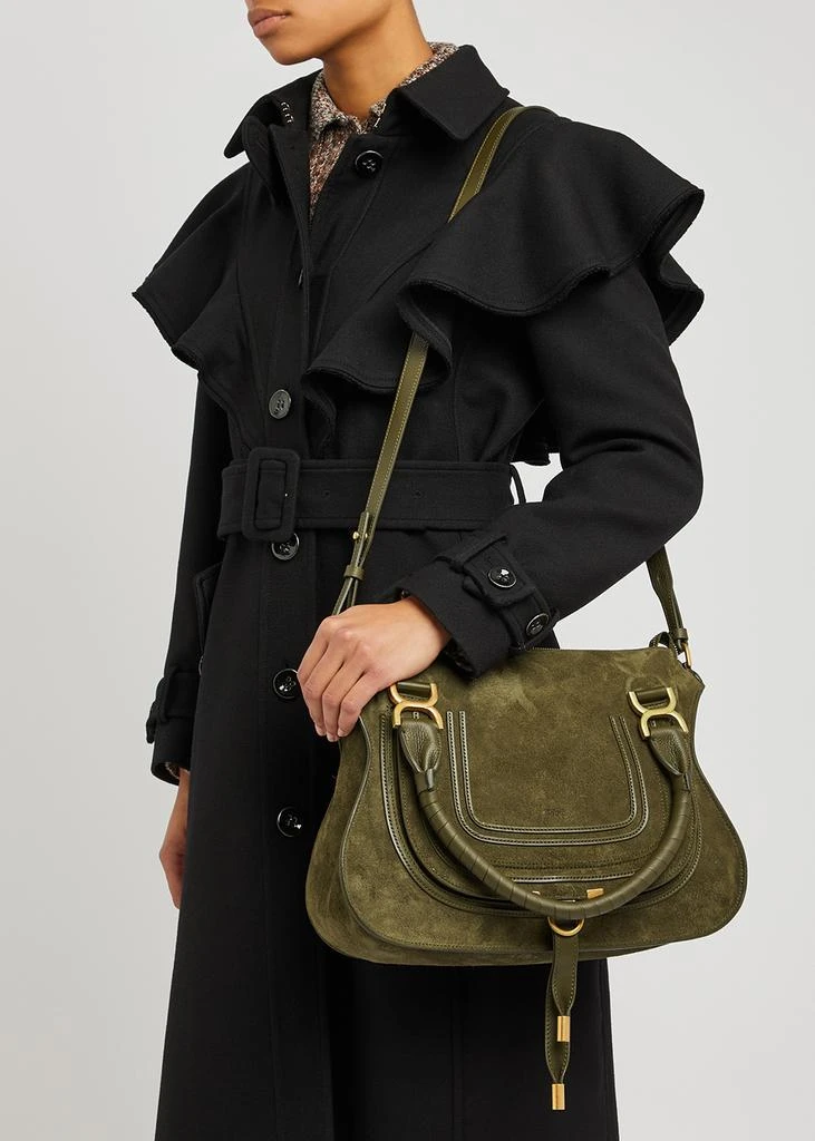 商品Chloé|Marcie medium suede shoulder bag,价格¥12343,第5张图片详细描述